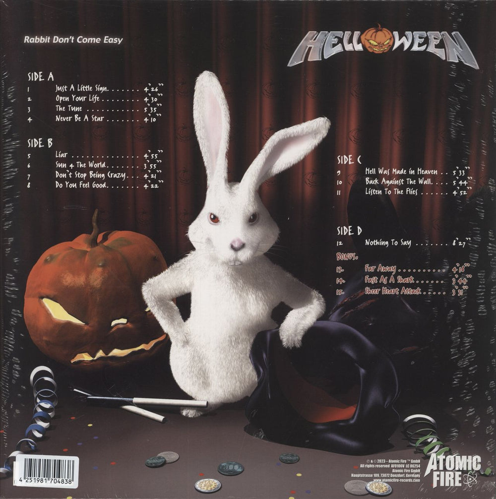Helloween Rabbit Don't Come Easy - White/Purple/Blue Marbled Vinyl - Sealed UK 2-LP vinyl record set (Double LP Album) 4251981704838