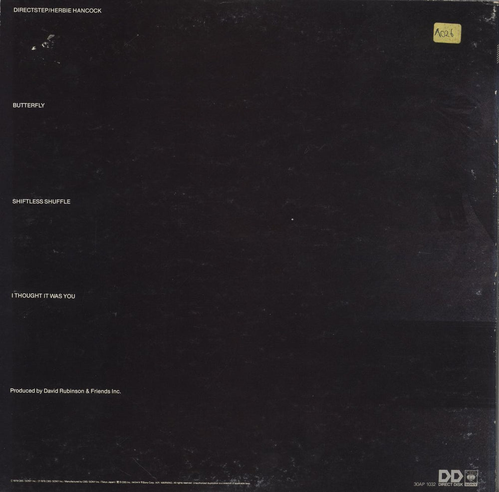 Herbie Hancock Directstep Japanese vinyl LP album (LP record)