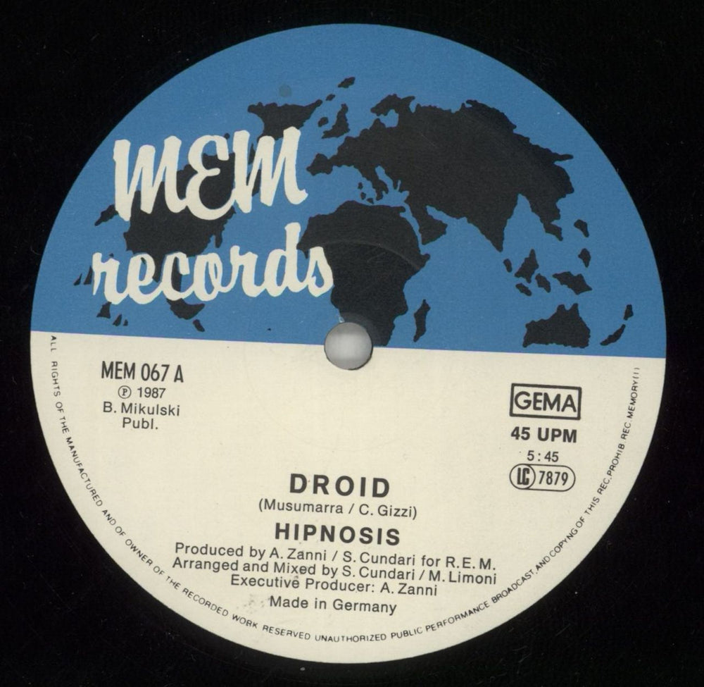 Hipnosis Droid German 12" vinyl single (12 inch record / Maxi-single) 8MR12DR868721