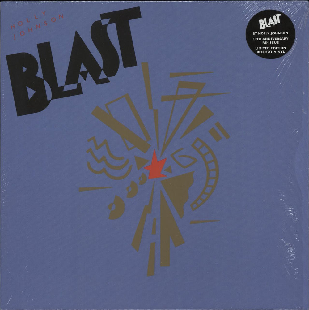 Holly Johnson Blast - Red Hot Vinyl - 35th Anniversary - Autogrpahed Print UK vinyl LP album (LP record) PLDV014
