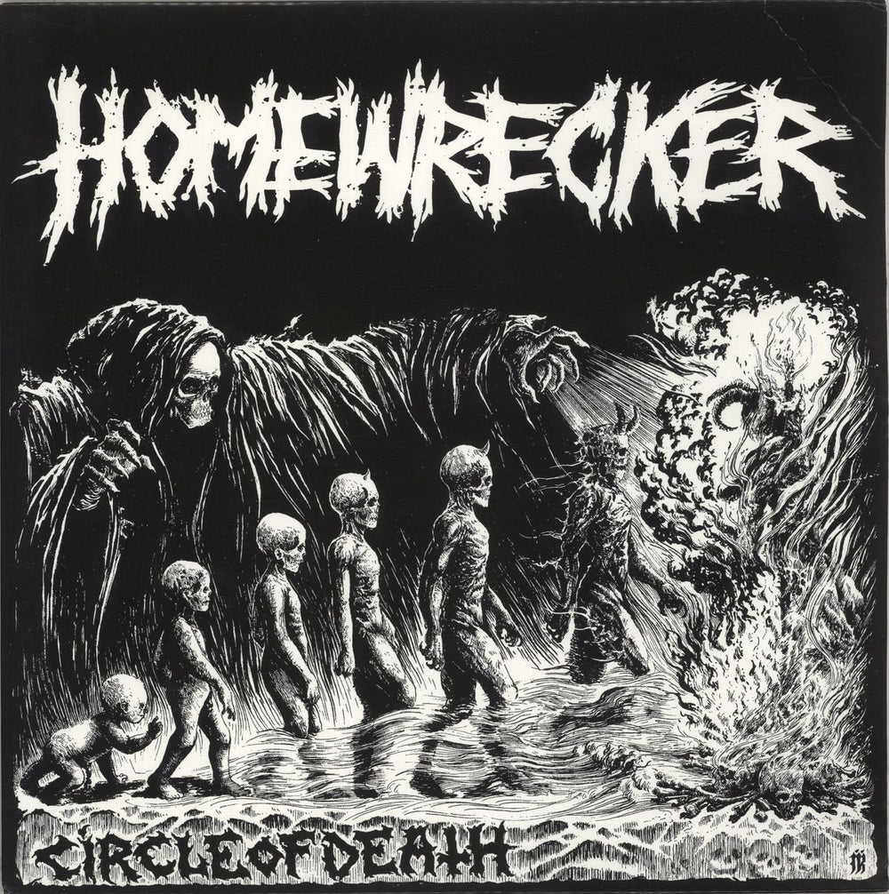 Homewrecker Circle Of Death - Orange & Black Splatter Vinyl US vinyl LP album (LP record) A389-148