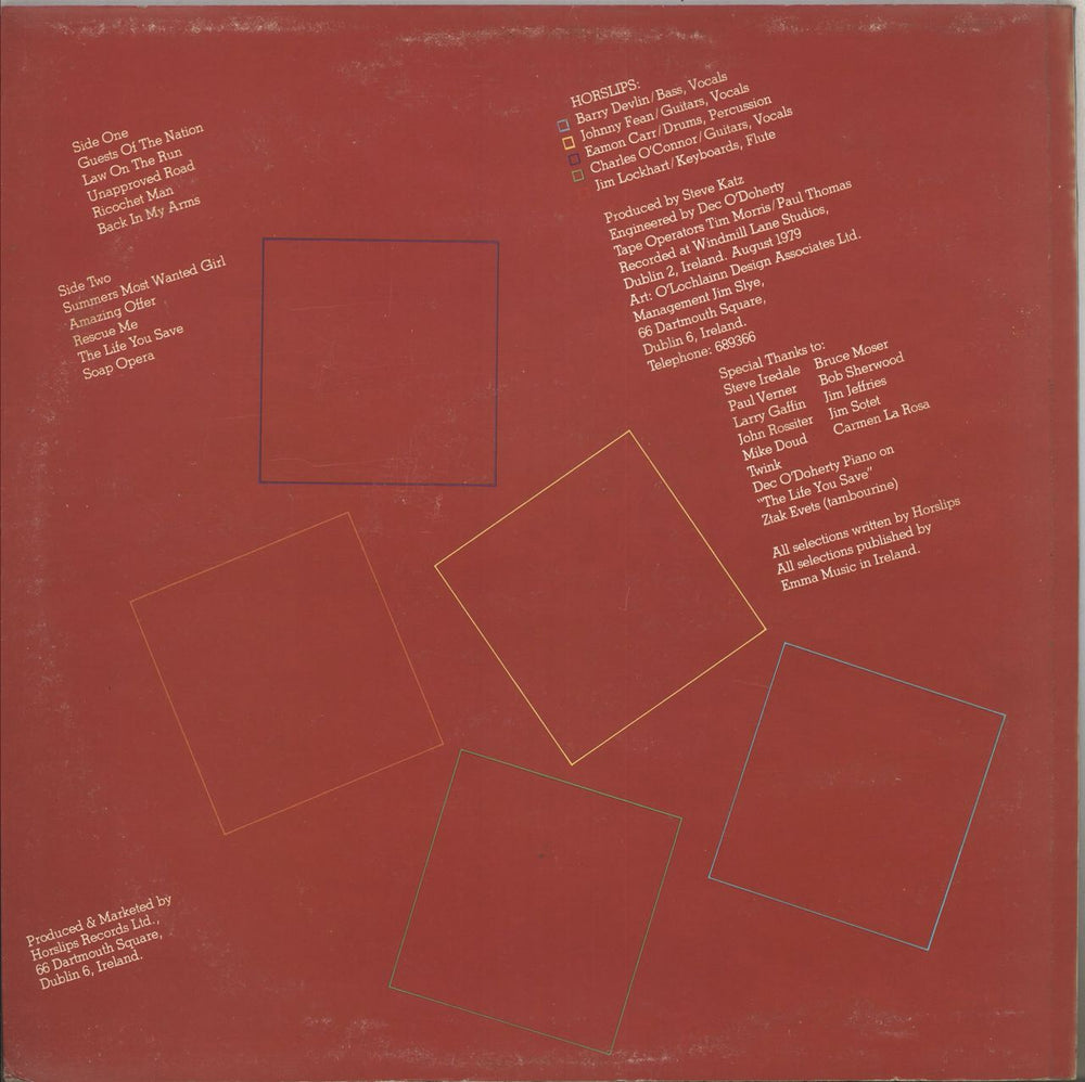 Horslips Short Stories/Tall Tales Irish vinyl LP album (LP record)