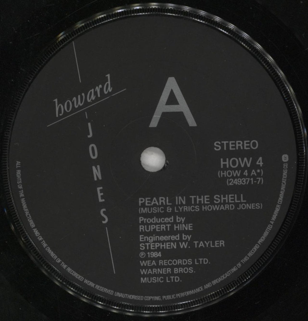 Howard Jones Pearl In The Shell UK 7" vinyl single (7 inch record / 45) HOW07PE192930