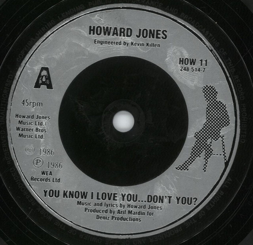 Howard Jones You Know I Love You... Don't You? UK 7" vinyl single (7 inch record / 45) HOW07YO277848
