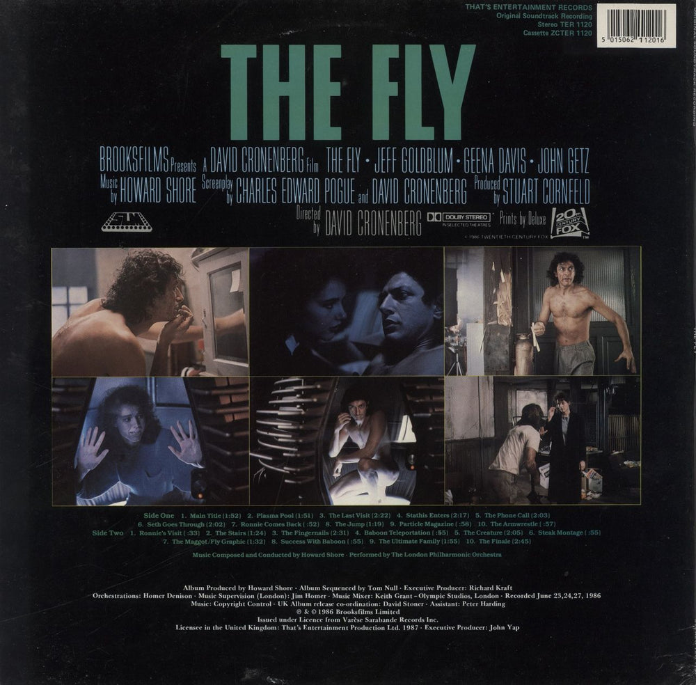 Howard Shore The Fly UK vinyl LP album (LP record) 5015062112016