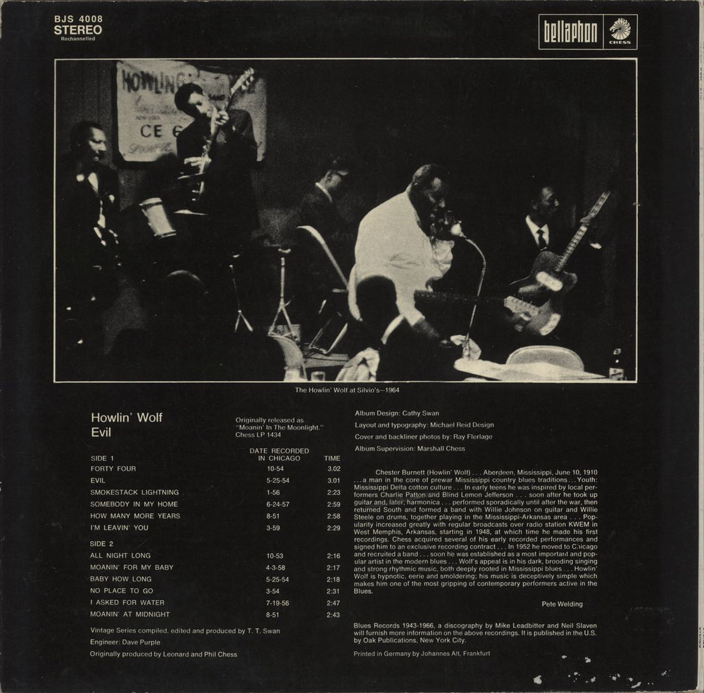 Howlin' Wolf Evil German vinyl LP album (LP record)