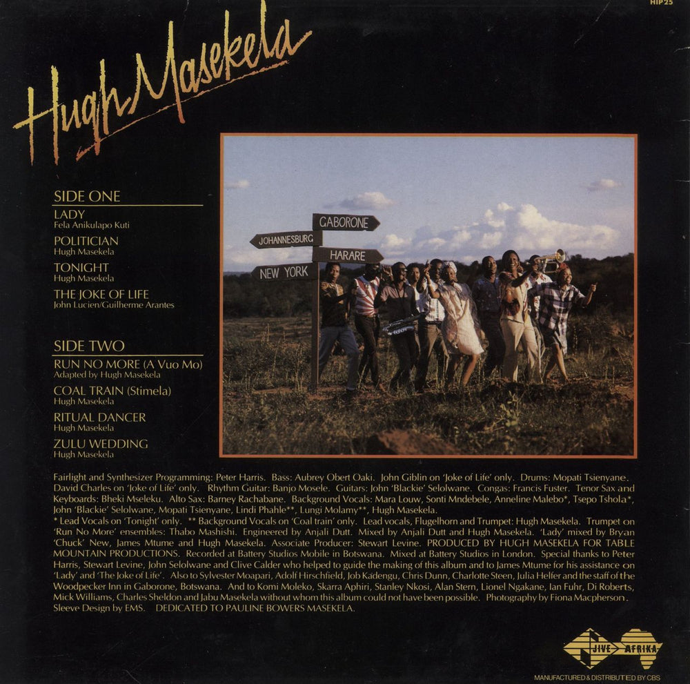 Hugh Masekela Waiting For The Rain UK vinyl LP album (LP record)