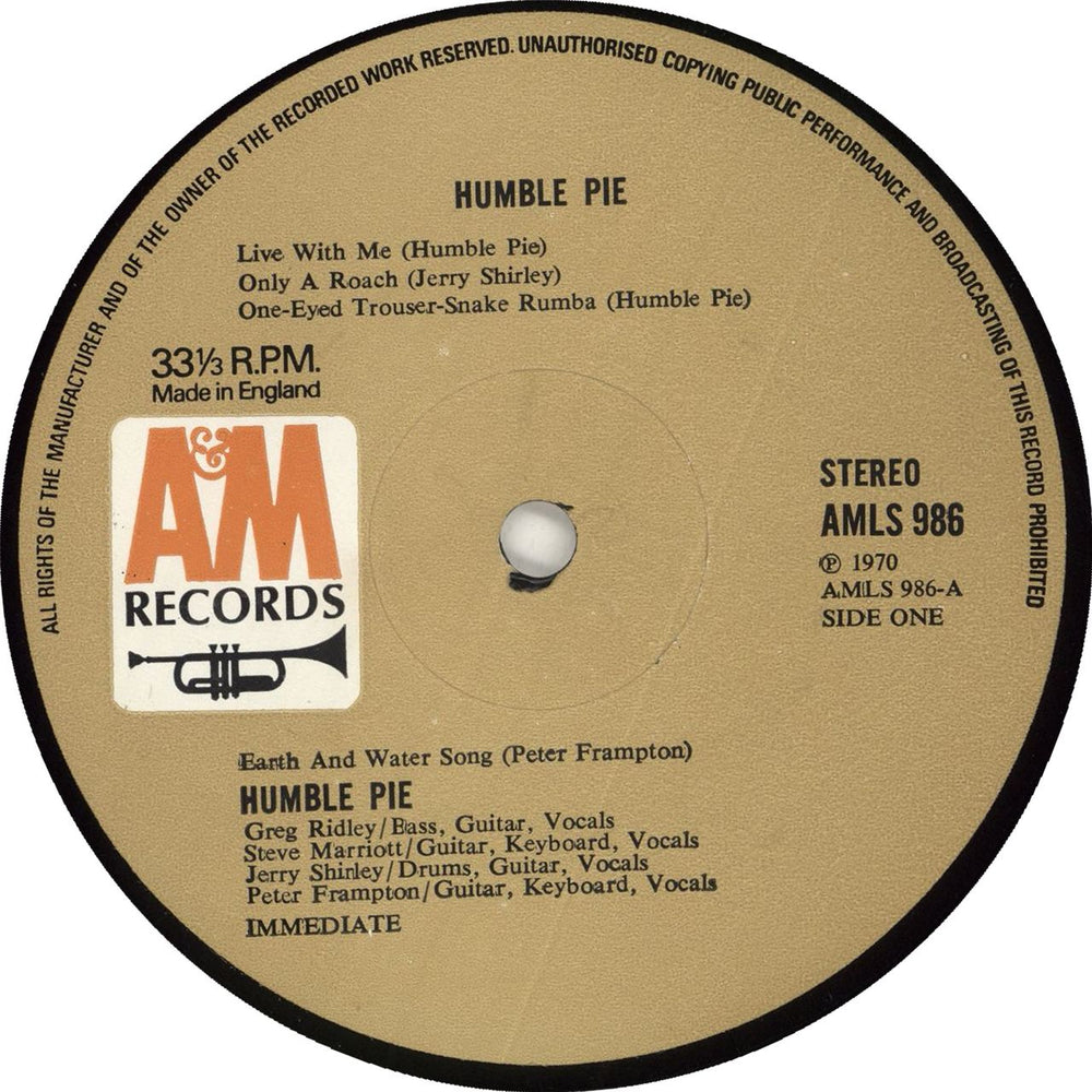 Humble Pie Humble Pie - 1st - EX UK vinyl LP album (LP record)