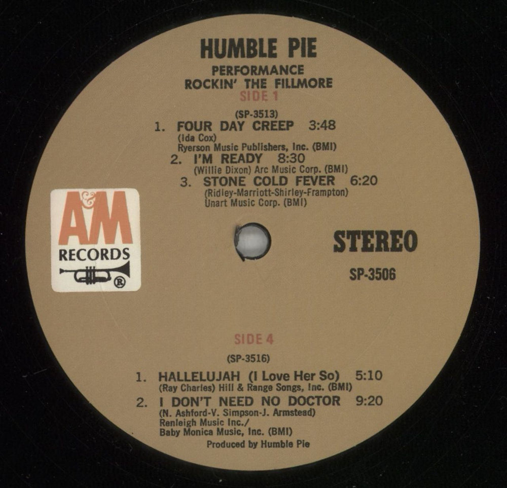Humble Pie Performance: Rockin' The Fillmore - 200gm Vinyl US 2-LP vinyl record set (Double LP Album) HMB2LPE878902