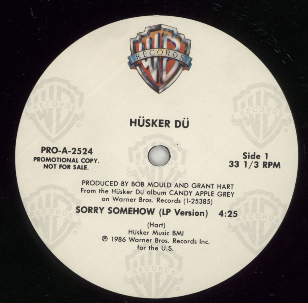 Husker Du Sorry Somehow US Promo 12" vinyl single (12 inch record / Maxi-single) HDU12SO111977