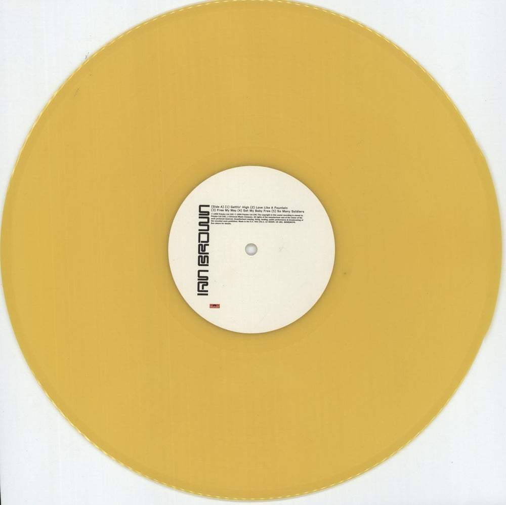 Ian Brown Golden Greats - Gold Vinyl UK vinyl LP album (LP record) IBRLPGO874684