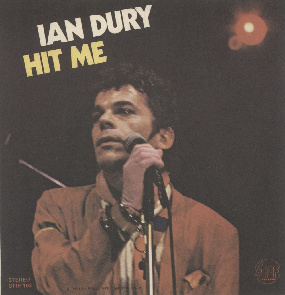 Ian Dury Hit Me Italian 7" vinyl single (7 inch record / 45)