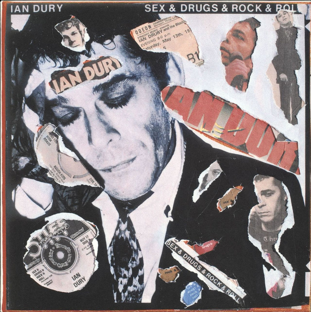 Ian Dury Sex & Drugs & Rock & Roll - Punk Art sleeve UK 7" vinyl single (7 inch record / 45) MAL-ONE-001