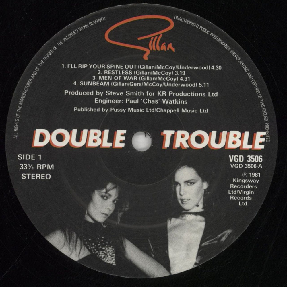 Ian Gillan Double Trouble UK 2-LP vinyl record set (Double LP Album) GIL2LDO455811