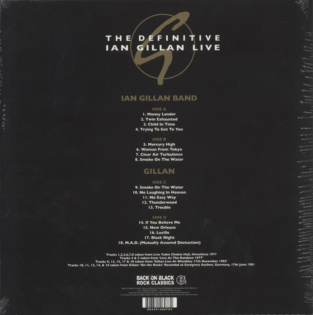 Ian Gillan The Definitive Ian Gillan Live - Red Vinyl - Sealed UK 2-LP vinyl record set (Double LP Album) 803341460782