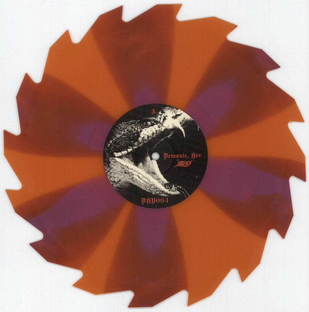 Ibliss Demonic, Her - Orange and Purple Pinwheel Sawblade Vinyl Dutch 10" vinyl single (10 inch record) 9C010DE873186