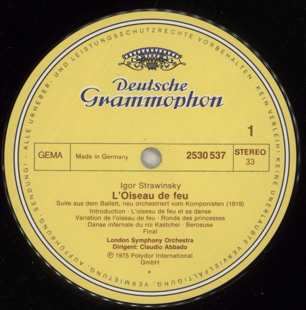 Igor Stravinsky The Firebird - Jeu De Cartes German vinyl LP album (LP record) S0ULPTH877318