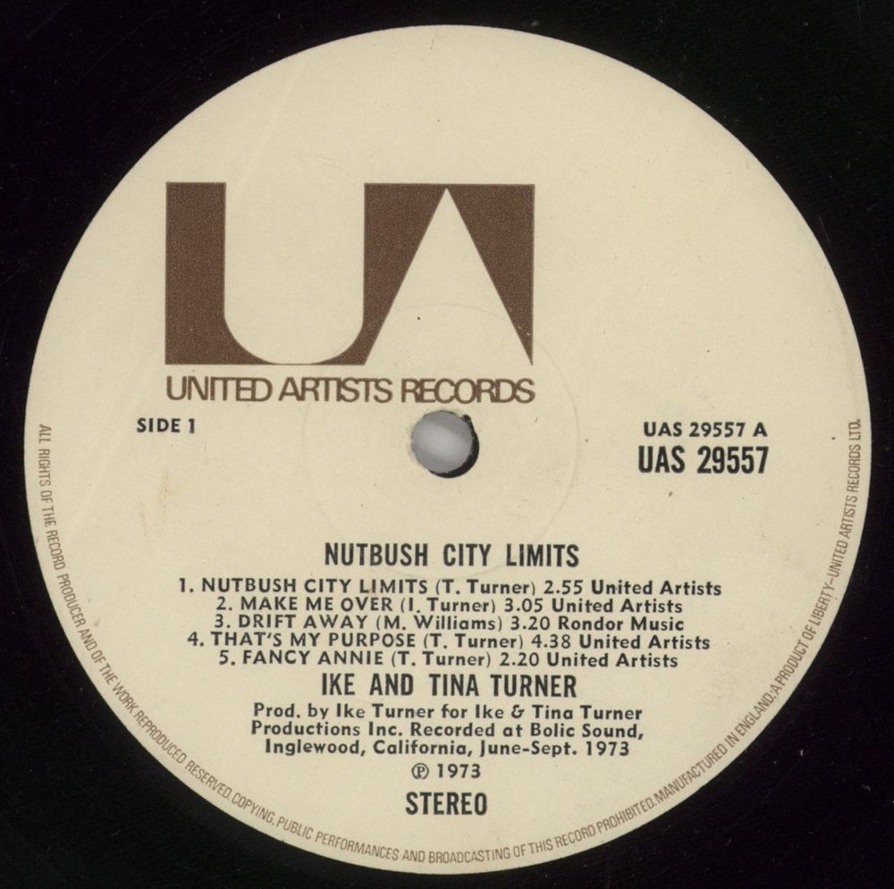 Ike & Tina Turner Nutbush City Limits - EX UK vinyl LP album (LP record) I&TLPNU680003