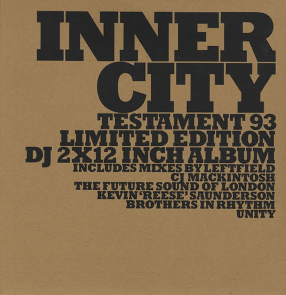 Inner City Testament 93 UK 2-LP vinyl record set (Double LP Album) OVED438