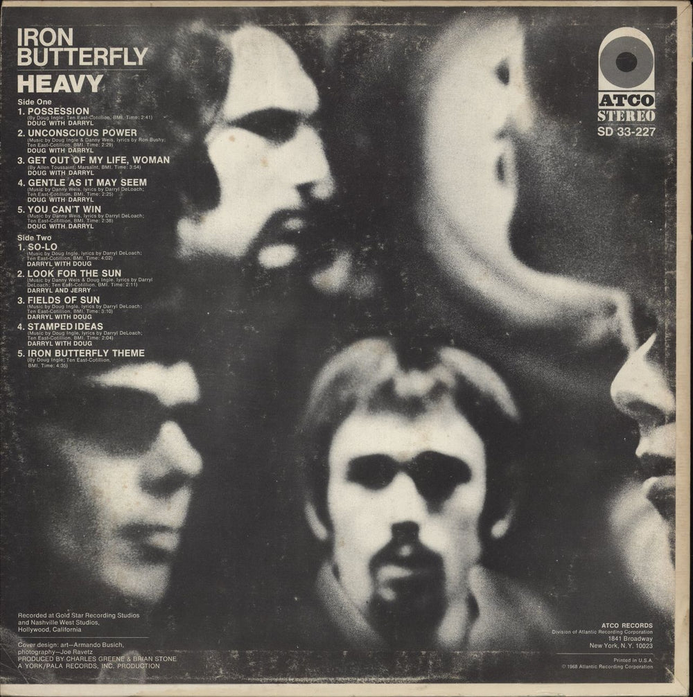 Iron Butterfly Heavy - VG US vinyl LP album (LP record)