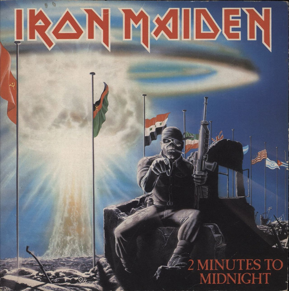 Iron Maiden 2 Minutes To Midnight - Inj - Factory Sample UK Promo 7" vinyl single (7 inch record / 45) EMI5489