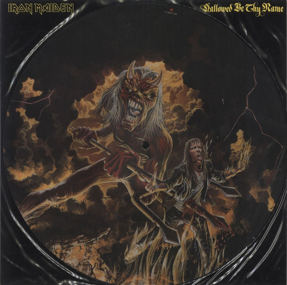 Iron Maiden Hallowed Be Thy Name UK 12" vinyl picture disc (12 inch picture record) 12EMPD288
