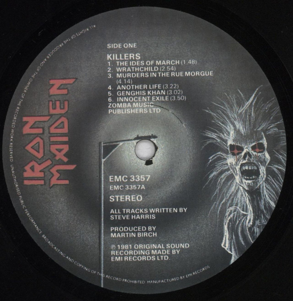 Iron Maiden Killers - 1st - VG UK vinyl LP album (LP record) IROLPKI743386