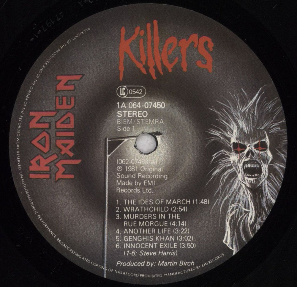 Iron Maiden Killers Dutch vinyl LP album (LP record) IROLPKI802080