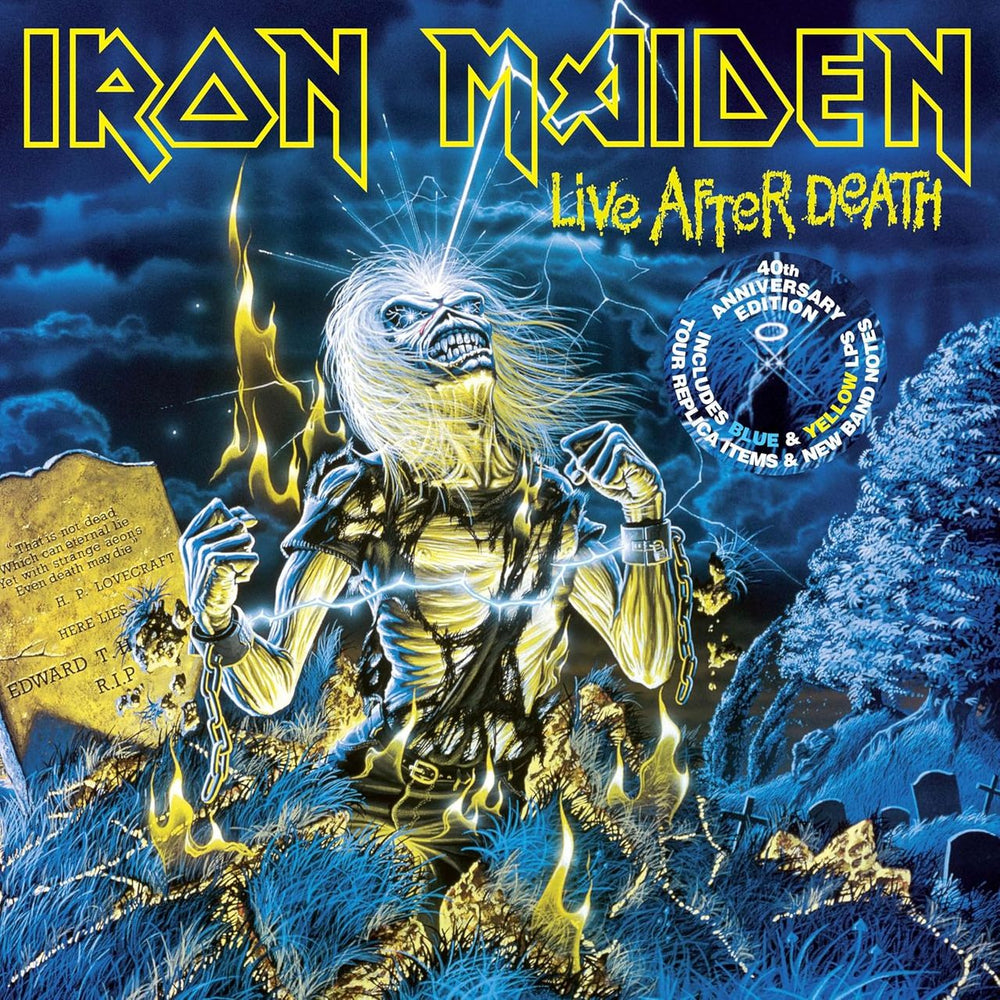 Iron Maiden Live After Death - 40th Anniversary Edition Blue & Yellow Vinyl - Sealed UK 2-LP vinyl record set (Double LP Album) 5021732543905