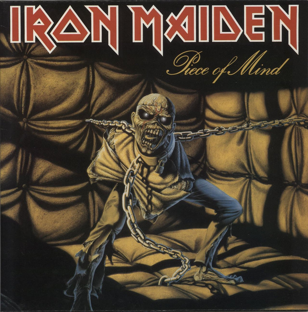 Iron Maiden Piece Of Mind - 2nd - EX UK vinyl LP album (LP record) EMA800