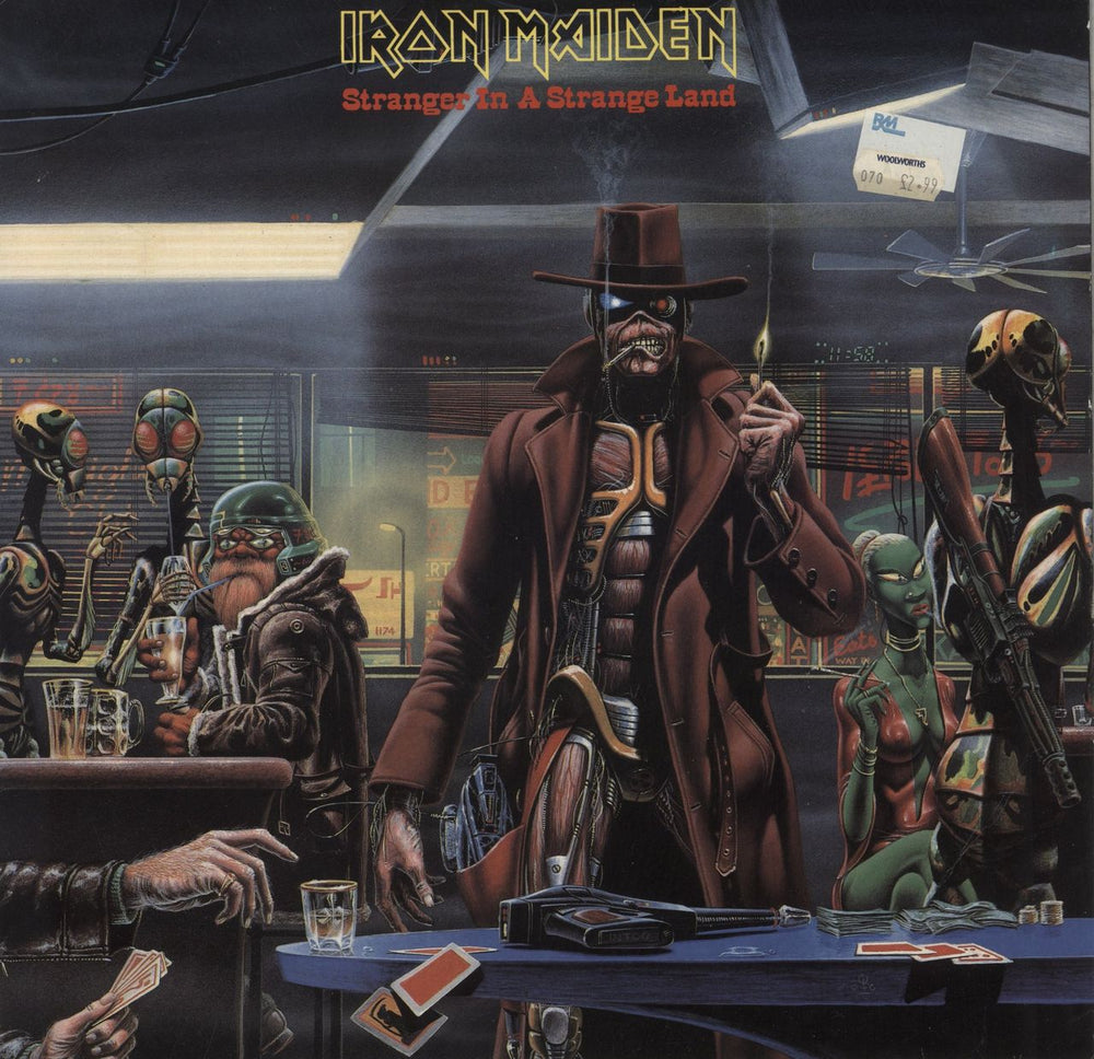 Iron Maiden Stranger In A Strange Land - EX UK 12" vinyl single (12 inch record / Maxi-single) 12EMI5589