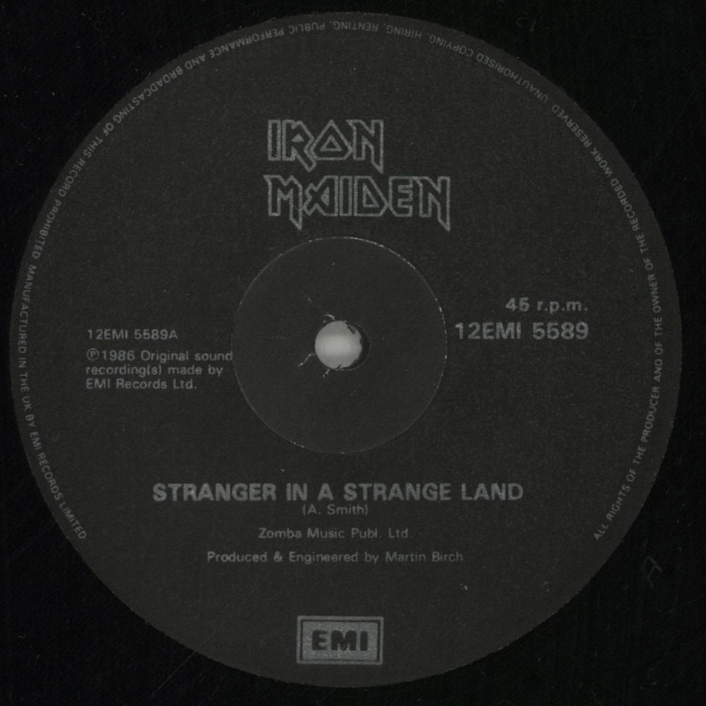 Iron Maiden Stranger In A Strange Land - EX UK 12" vinyl single (12 inch record / Maxi-single) IRO12ST650115