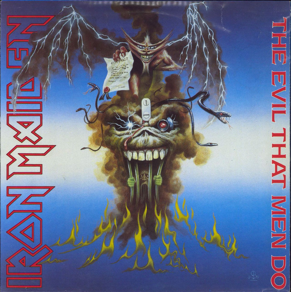 Iron Maiden The Evil That Men Do UK 12" vinyl single (12 inch record / Maxi-single) 12EMS64