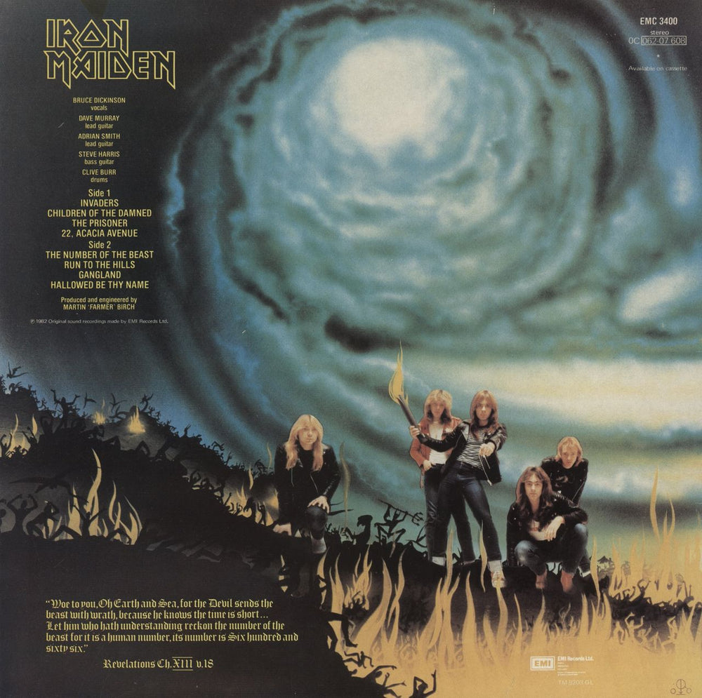 Iron Maiden The Number Of The Beast - 1st - VG UK vinyl LP album (LP record) '1982