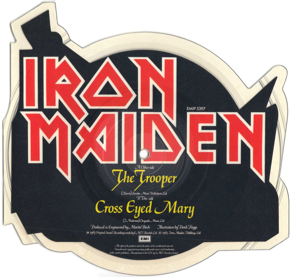 Iron Maiden The Trooper - No V Cut UK shaped picture disc (picture disc vinyl record) IROSHTH00697