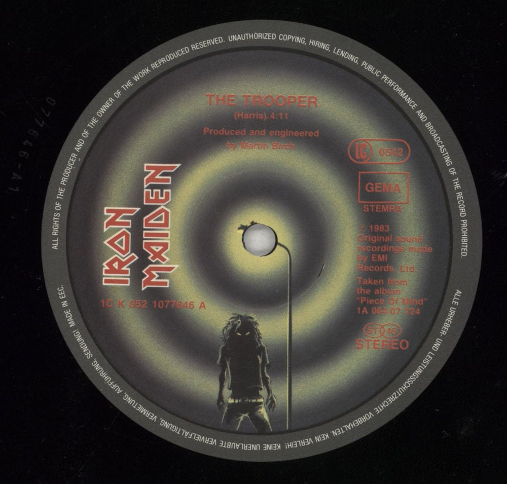 Iron Maiden The Trooper - VG German 12" vinyl single (12 inch record / Maxi-single) IRO12TH856301