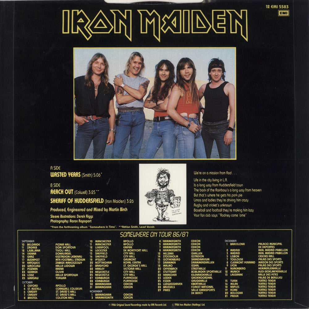 Iron Maiden Wasted Years UK 12" vinyl single (12 inch record / Maxi-single)