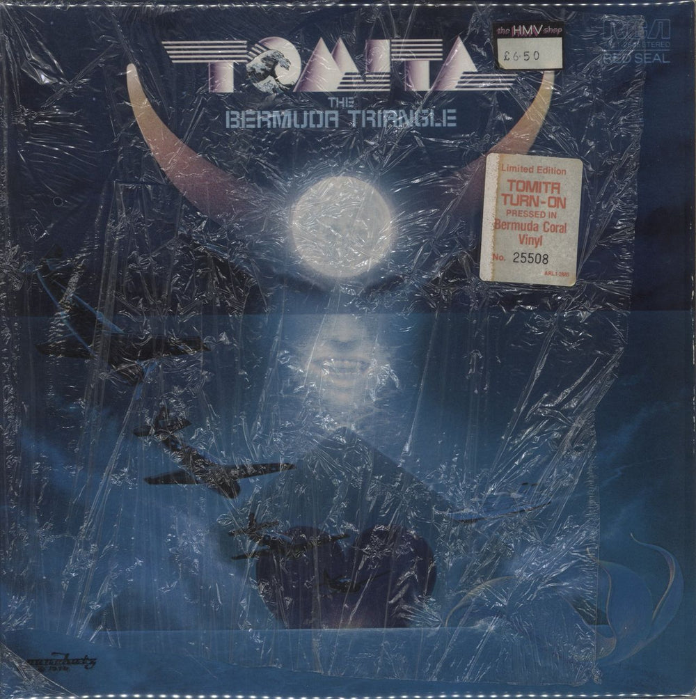 Isao Tomita The Bermuda Triangle - Bermuda Coral Vinyl - Shrink US vinyl LP album (LP record) ARL1-2885