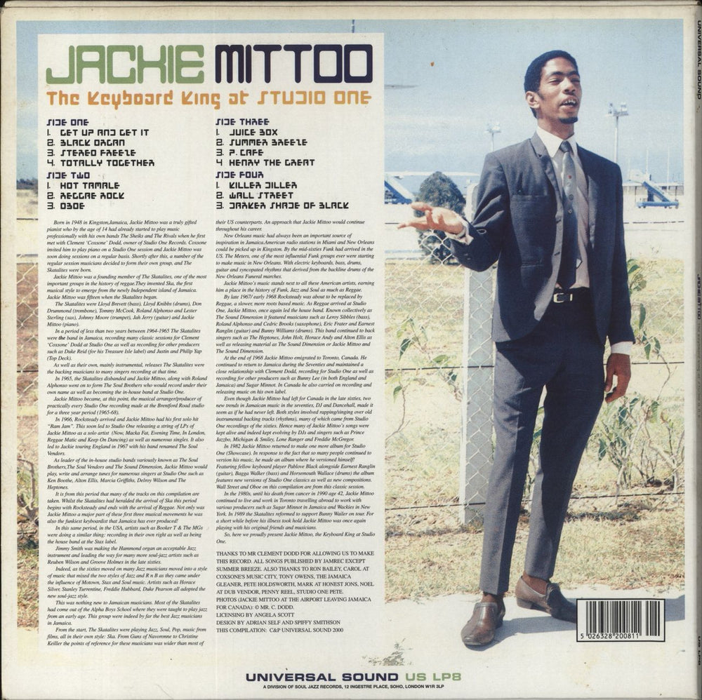 Jackie Mittoo The Keyboard King At Studio One UK 2-LP vinyl record set (Double LP Album) 5026328200811