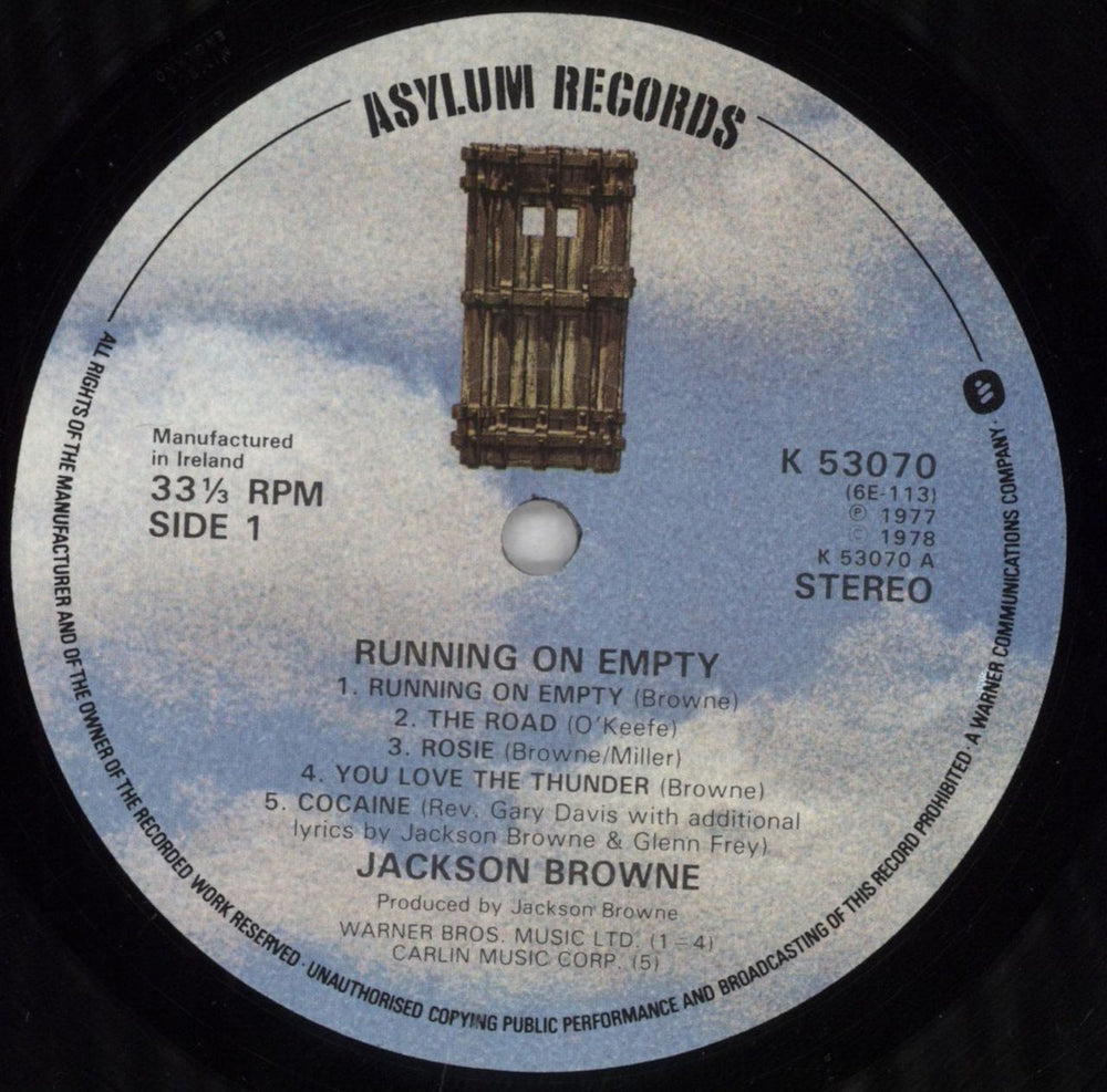 Jackson Browne Running On Empty - Nimbus Supercut UK vinyl LP album (LP record) JKBLPRU501423