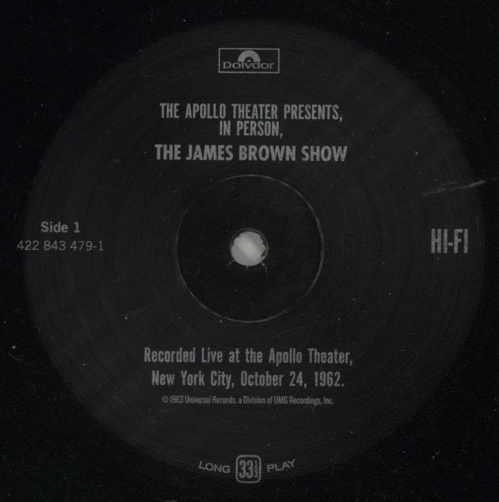 James Brown Live At The Apollo - 180gm Vinyl US vinyl LP album (LP record) JMBLPLI866998