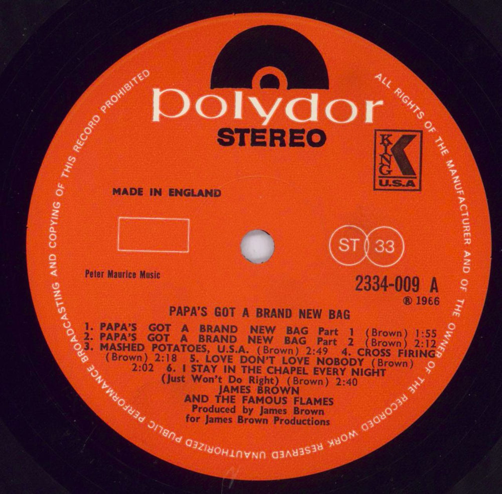 James Brown Papa's Got A Brand New Bag UK vinyl LP album (LP record) JMBLPPA829142