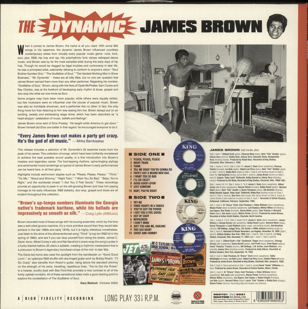 James Brown The Dynamic James Brown - Red Vinyl UK vinyl LP album (LP record) 8436559468053