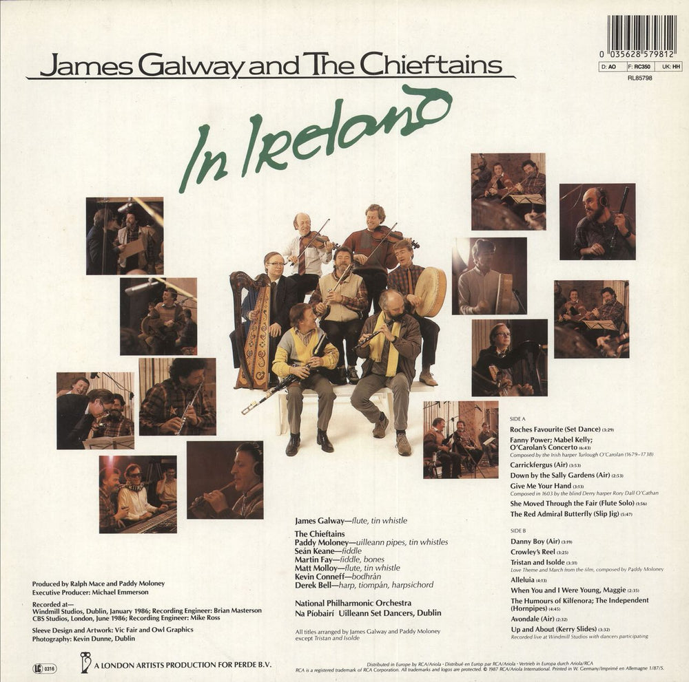 James Galway In Ireland UK vinyl LP album (LP record) 035628579812