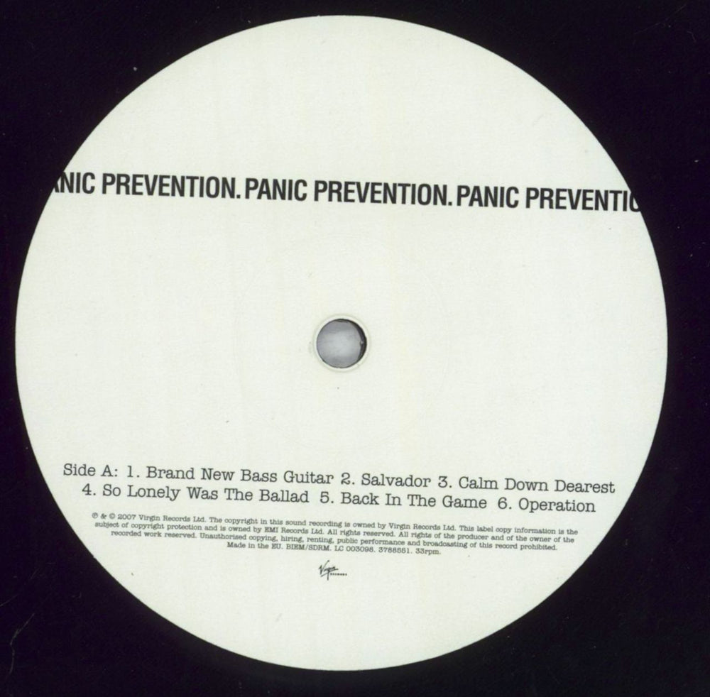 Jamie T Panic Prevention - hype sticker UK vinyl LP album (LP record) JE6LPPA833294