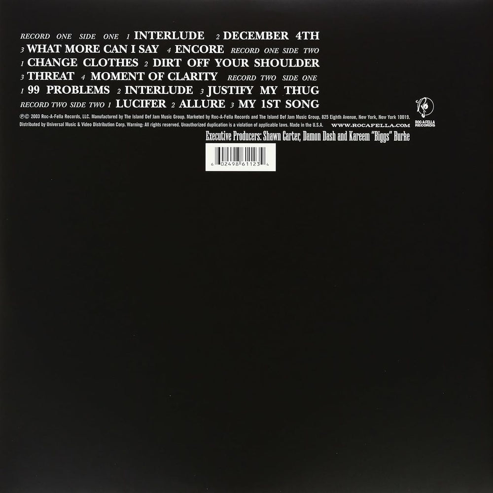 Jay-Z The Black Album - Sealed US 2-LP vinyl record set (Double LP Album) 602498611234