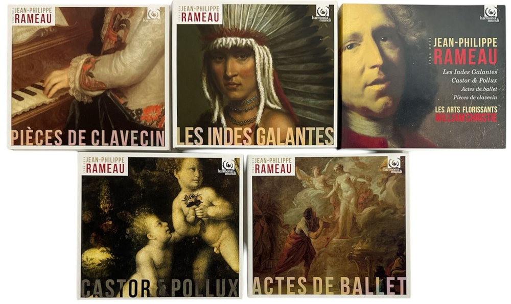 Jean-Philippe Rameau Les Indes Galantes, Castor & Pollux, Harpsichord Suites, Anacréon, Pygmalion, Nélée & Myrthis Australian CD Album Box Set J5ADXLE834084