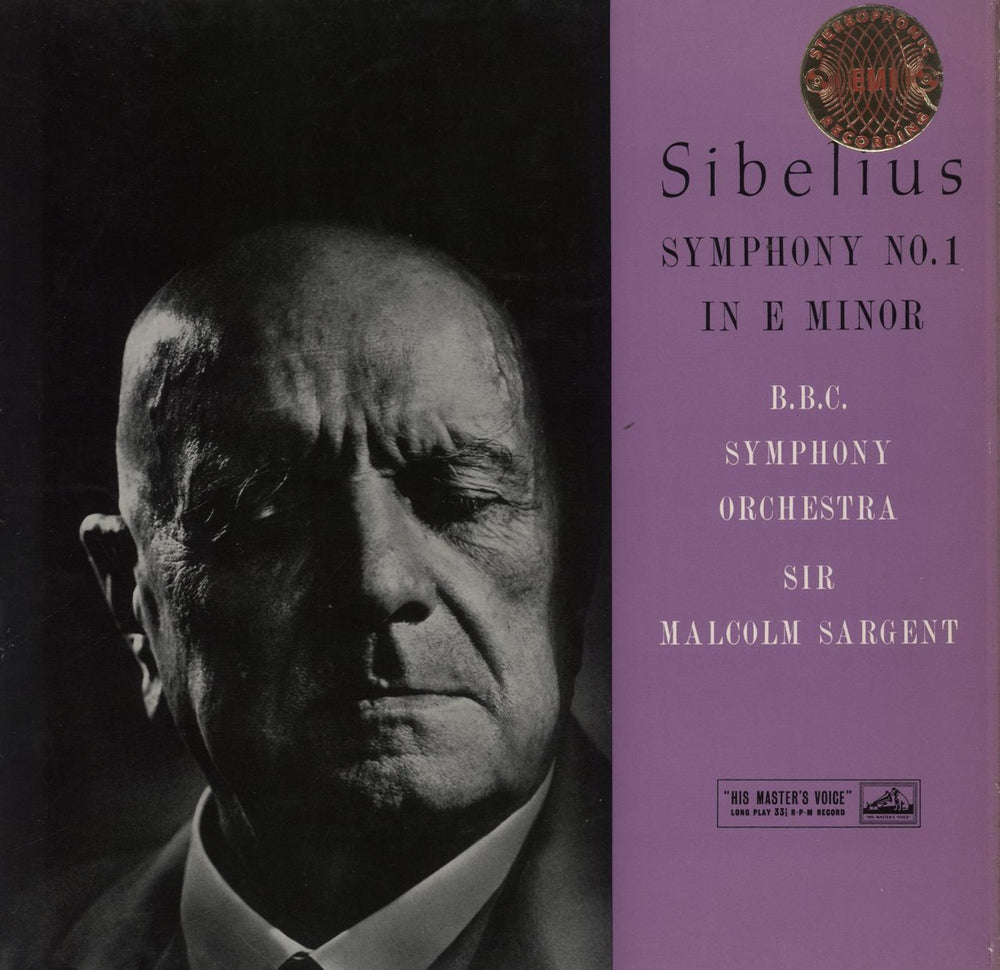 Jean Sibelius Symphony No. 1 In E Minor UK vinyl LP album (LP record) ASD260