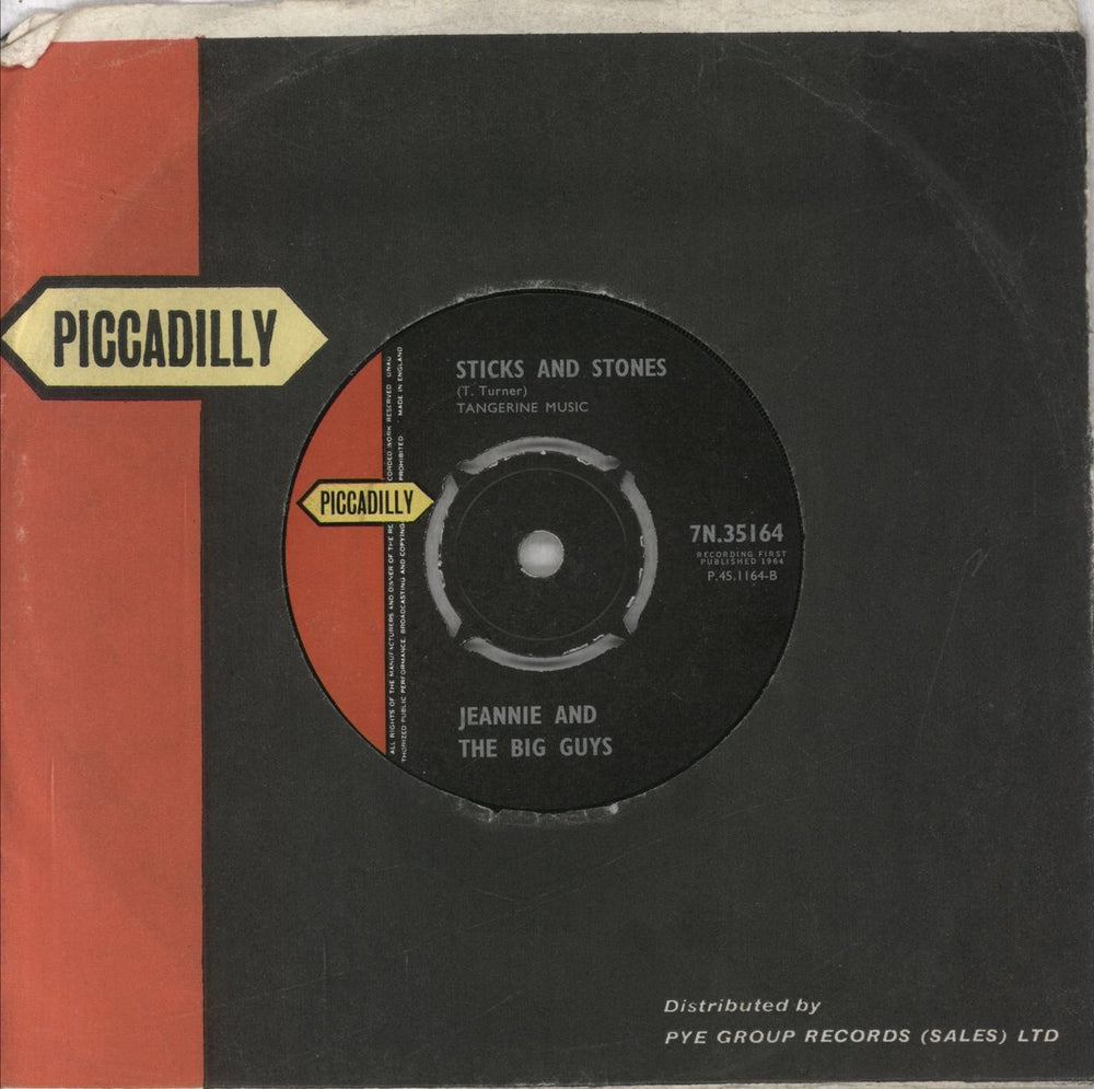 Jeannie & The Big Guys I Want You UK 7" vinyl single (7 inch record / 45)