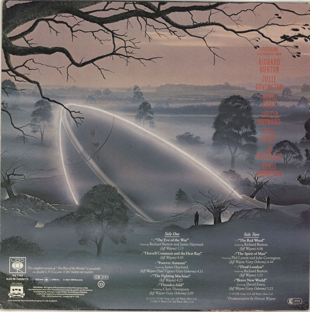 Jeff Wayne Highlights From Jeff Wayne's The War Of The Worlds UK vinyl LP album (LP record)